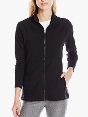 Danskin Now Junior Girl XXL Black Full-Zip Fleece Jacket Great Condition